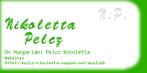nikoletta pelcz business card